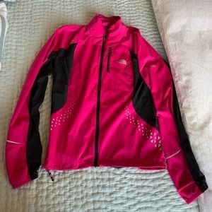 North Face pink running jacket/wind breaker jacket
